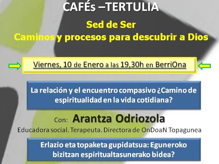 imagen Cafe Tertulia con ... Arantza Odriozola